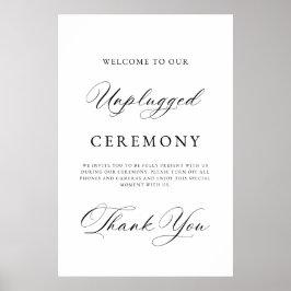 Elegant Onverbonden Huwelijksceremoniebord | Moder Poster