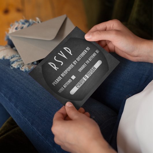 Élégant Onyx noir et blanc RSVP Ca