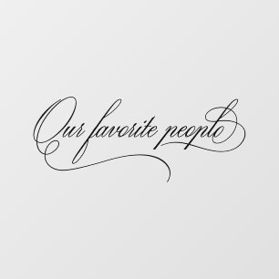 Elegant onze favoriete mensen Trouwspiegel Decal