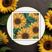 Elegant "Onze kleine zonnebloem" Modern Baby showe Servet