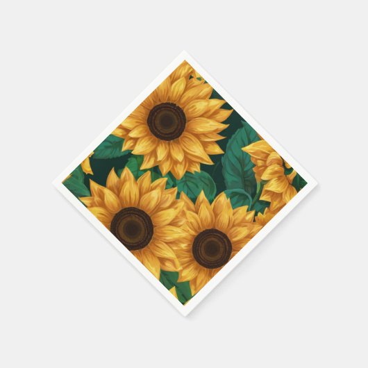 Elegant "Onze kleine zonnebloem" Modern Baby showe Servet (Hoek)