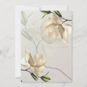 Elegant Oosters Magnolia Bruiloft Save the Date Aankondiging (Achterkant)
