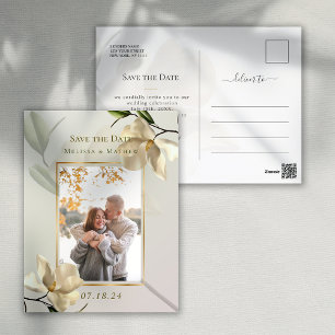 Elegant Oosters Magnolia Bruiloft Save the Date Briefkaart