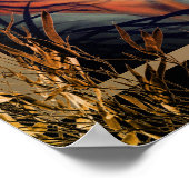 Elegant oostertijger en bamboe elegant poster (Hoek)