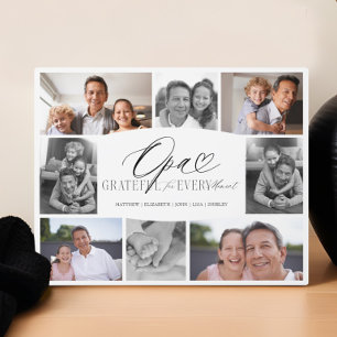 Elegant Op maat gemaakte opa-fotocollage met opa-u Fotoplaat