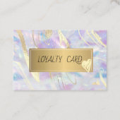 Elegant Opal Gold Lijst Klantenkaartje (Voorkant)