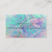 Elegant Opal Silver Glitter Headphone DJ Visitekaartje (Achterkant)