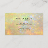 Elegant Opal Stone Texture Custom Logo Visitekaartje (Achterkant)