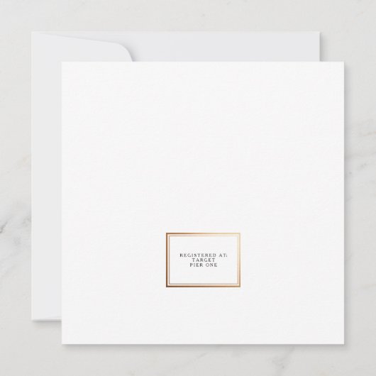 Elégant Opaque Photo Overlay Mariage Invitation (Dos)