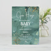 Elegant open huis baby shower kaart (Staand voorkant)