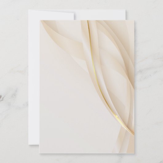 Elégant or Abstrait Faire-part de mariage moderne (Dos)