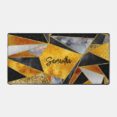 Elégant or abstrait noir géométrique (Recto)