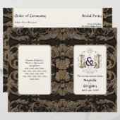 Elégant or antique baroque, programme de mariage (Devant / Derrière)