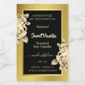 Elégant Or Black Floral produit Étiquette Beauté & (Étiquettes simples)