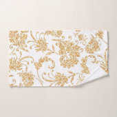Élégant or blanc floral (Serviette à main)