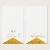 Elégant Or Blanc Foil Edge Oreille Bijoux (Devant & derrière)