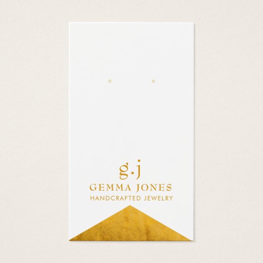 Elégant Or Blanc Foil Edge Oreille Bijoux (Devant)