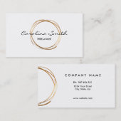 Élégant, or, carte de visite bilatéral (Devant / Derrière)