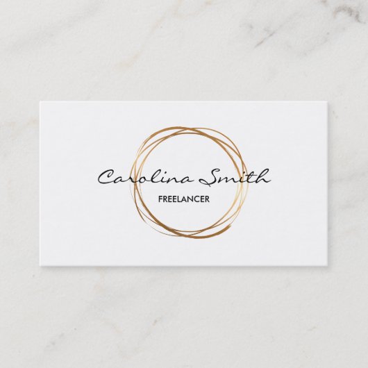 Élégant, or, carte de visite bilatéral (Devant)