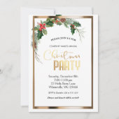 Élégant or de Noël festif Invitation (Devant)