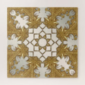 Élégant or décoratif Floral Jigsaw Puzzle Puzzle (Horizontal)