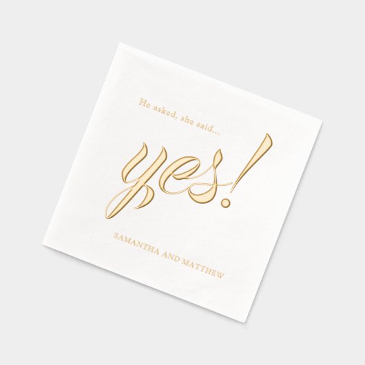 Elegant Or Elle A Dit Oui Partie Engagement (Gauche)