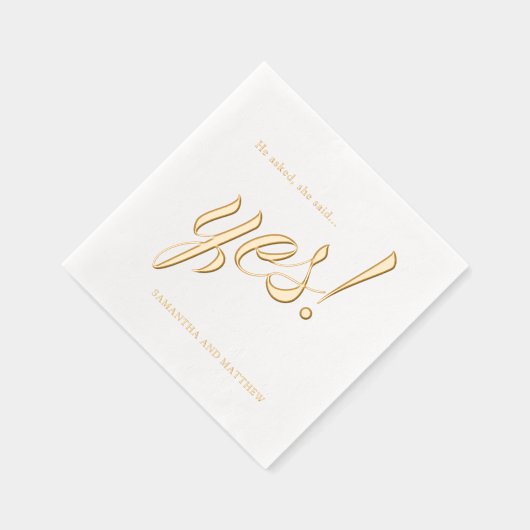 Elegant Or Elle A Dit Oui Partie Engagement (Droite)