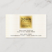 Elégant or et Carte de visite noir (Dos)