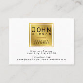 Elégant or et Carte de visite noir (Dos)