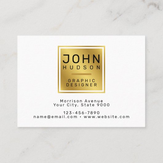 Elégant or et Carte de visite noir (Dos)