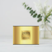 Elégant or et Carte de visite noir (Debout devant)