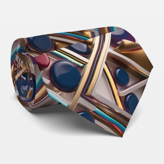 Elégant or et Cravate bleue (Roulé)