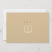 Elégant or et Faire-part de mariage vert émeraude (Dos)