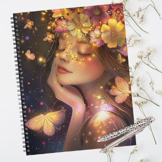 Elégant or et florale rose avec papillons