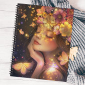 Elégant or et florale rose avec papillons