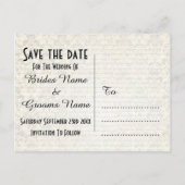 Élégant or et noir carte de rappel de date de mari (Dos)