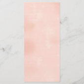 Élégant or et Pêcher Floral Menus Mariage (Dos)