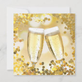 Elégant or Fête de Vacances Société Invitation (Dos)