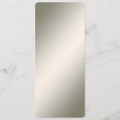 Elégant or fleuris Mariage Menu (Dos)