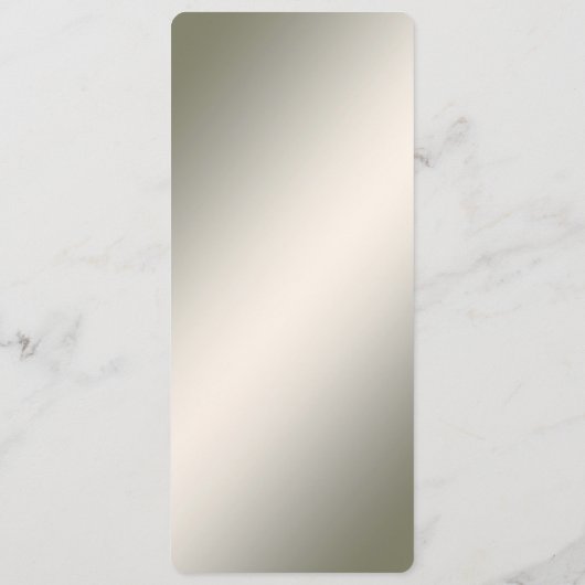 Elégant or fleuris Mariage Menu (Dos)