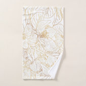 Elégant Or Fleurs de Fleurs de Fleurs de Cerisier  (Serviette à main)