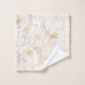 Elégant Or Fleurs de Fleurs de Fleurs de Cerisier  (Gant de toilette)