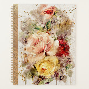 Elégant or Floral Aquarelle Mariage rustique