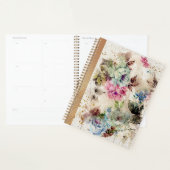 Elégant or Floral Aquarelle Rustique Plan Mariage (Devant avec enveloppe)