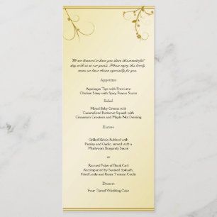 Elégant or Floral Gay menu Mariage