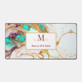 Elégant or Fox marbre Monogramme Beauté Salon (Recto)