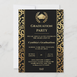 Elégant or Frame Graduation Party Invitation