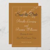 Elégant or, marine et blanc Enregistrer la carte D (Devant / Derrière)