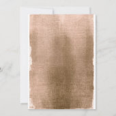 Elégant Or Metallic Adulte Anniversaire Invitation (Dos)