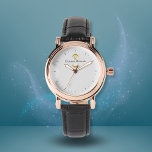 Élégant or Monogramme gris moderne<br><div class="desc">Monographie élégante en or gris. Le design or et le monogramme apporte une touche élégante à la montre. Personnalisez en ajoutant votre nom et votre initiale. Idéal comme cadeau personnalisé pour la famille et les amis.</div>